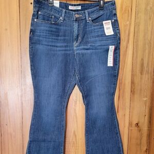 Signature Levi's Mid-rise Bootcut Women's Blue Jeans